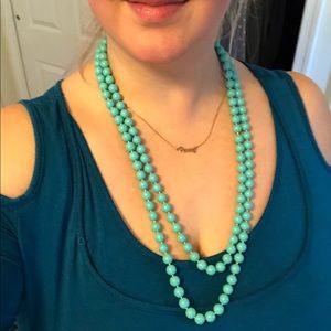 Extra long turquoise bead Stella & Dot necklace